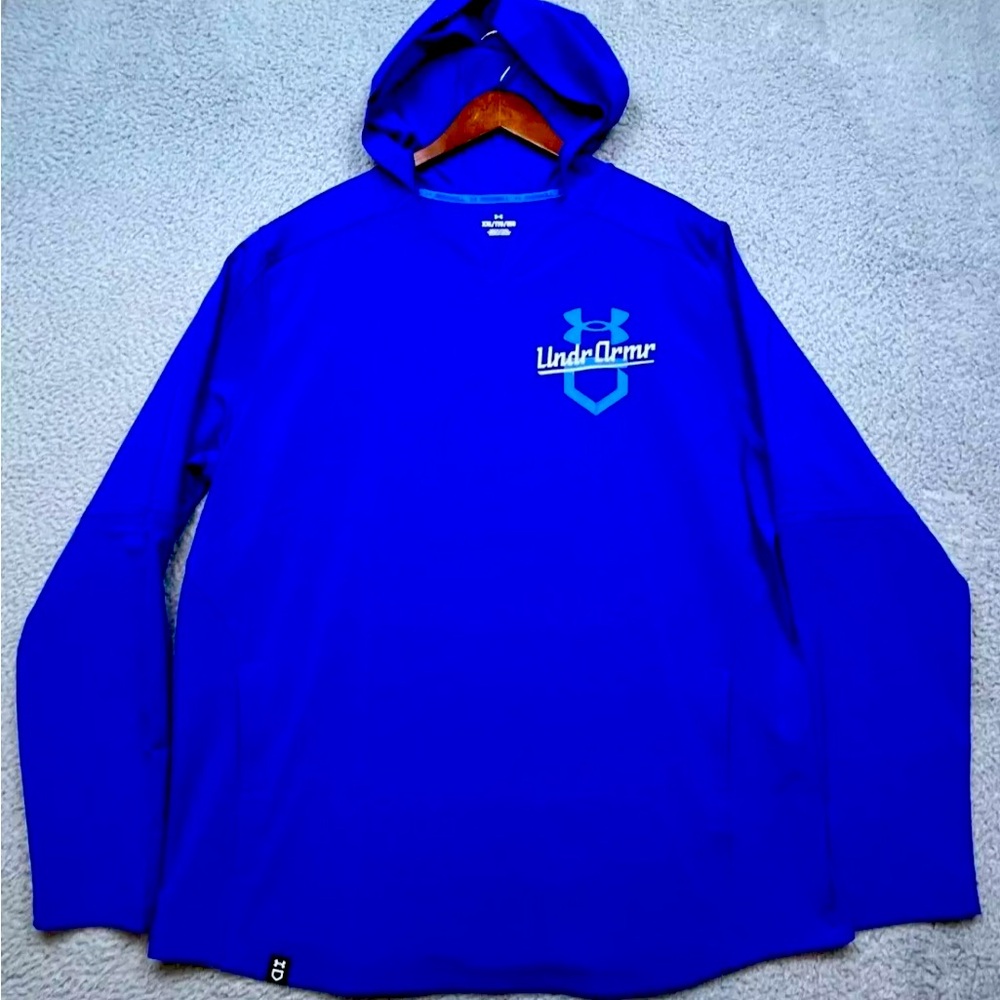 Under Armour Pullover Hoodie Men's Large Blue Performance Baseball NWT